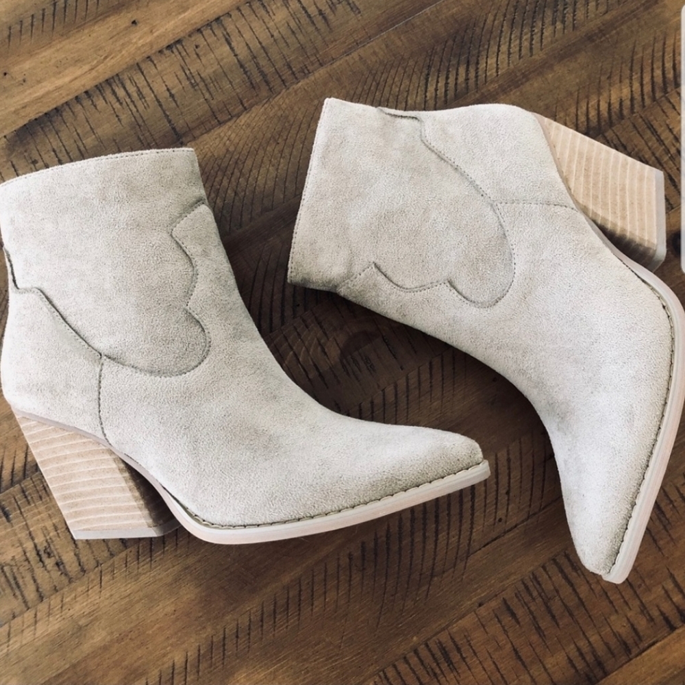 Suede Cowboy Bootie
